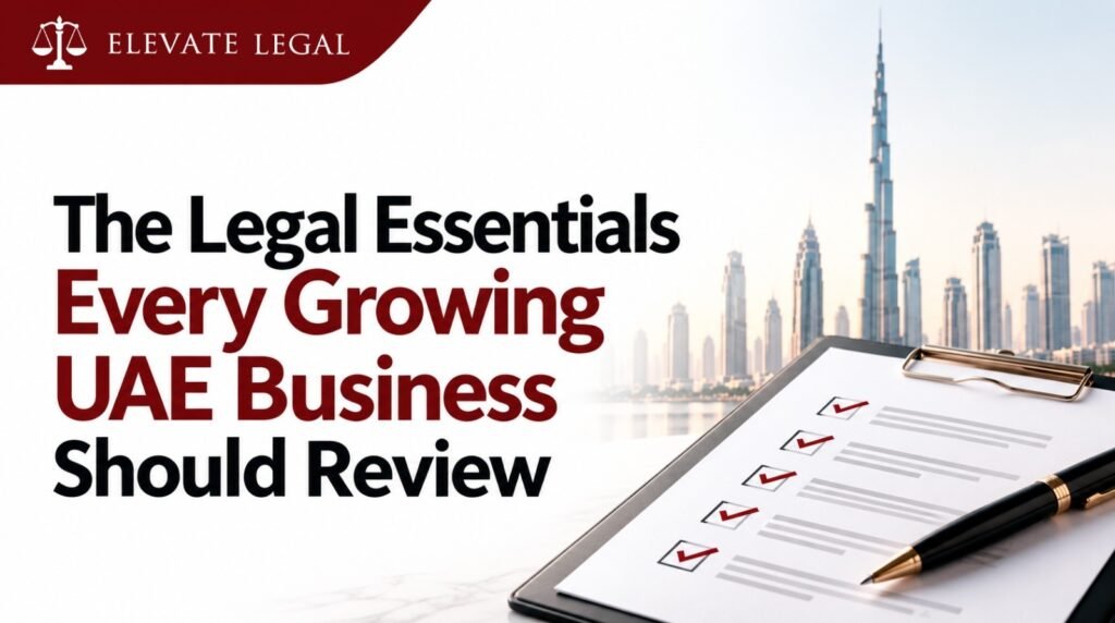 The Legal Checklist Every Growing UAE Business Should Revisit