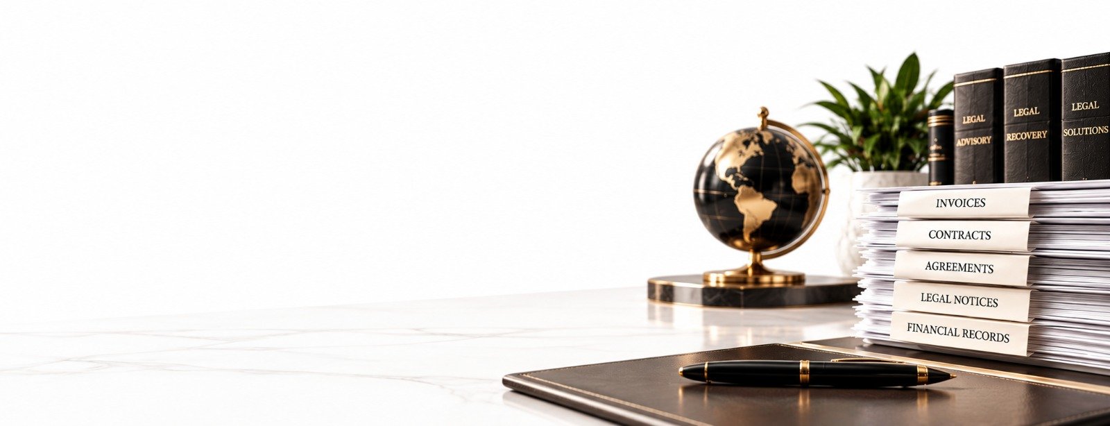 Business documents relating to outstanding debt situations